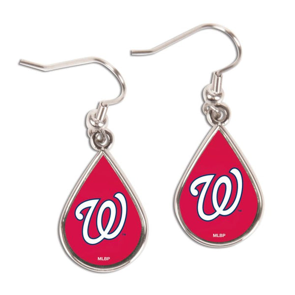 Wholesale-Washington Nationals Earrings Jewelry Carded Tear Drop