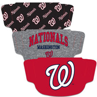 Wholesale-Washington Nationals Fan Mask Face Cover 3 Pack