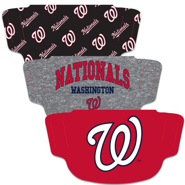 Wholesale-Washington Nationals Fan Mask Face Cover 3 Pack