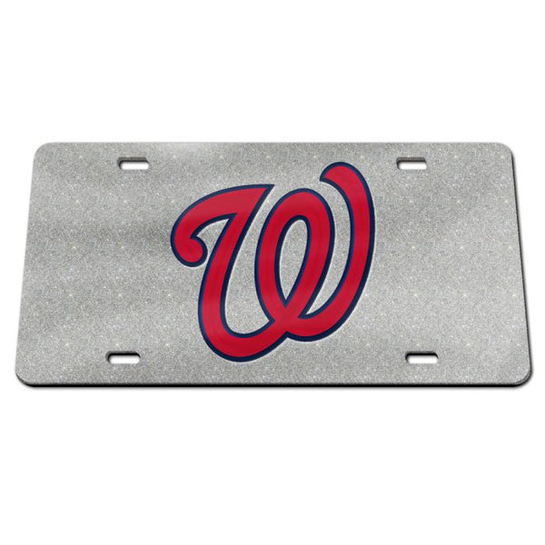 Wholesale-Washington Nationals GLITTER Specialty Acrylic License Plate