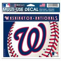 Wholesale-Washington Nationals Multi-Use Decal -Clear Bckrgd 5" x 6"