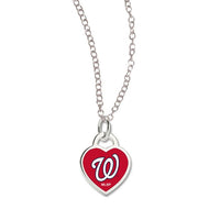 Wholesale-Washington Nationals Necklace w/3D Heart