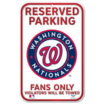 Wholesale-Washington Nationals Reserved Parking Plastic Sign 11" x 17"