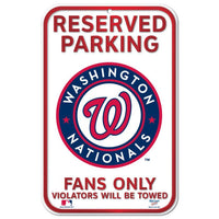 Wholesale-Washington Nationals Reserved Parking Plastic Sign 11" x 17"