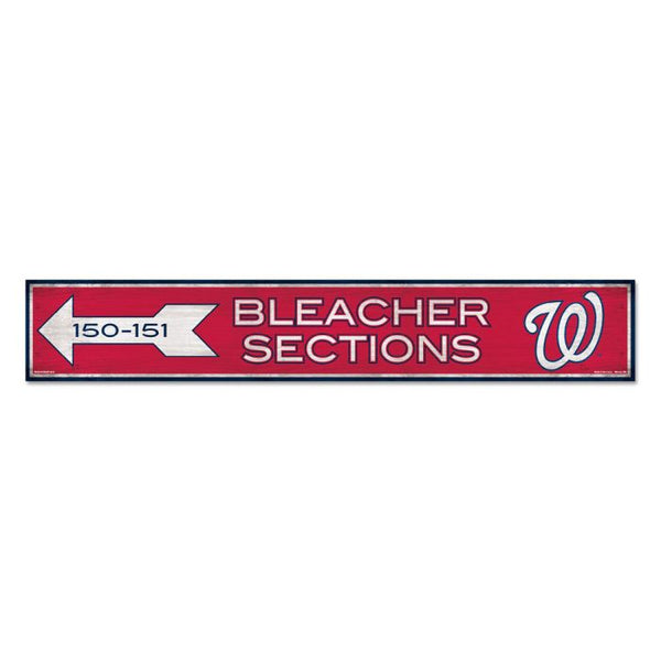 Wholesale-Washington Nationals SECTIONS Wood Sign 6"x36" 3/8" thick