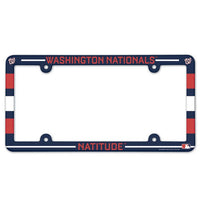 Wholesale-Washington Nationals SLOGAN Lic Plate Frame Full Color