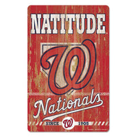 Wholesale-Washington Nationals SLOGAN Wood Sign 11" x 17" 1/4" thick