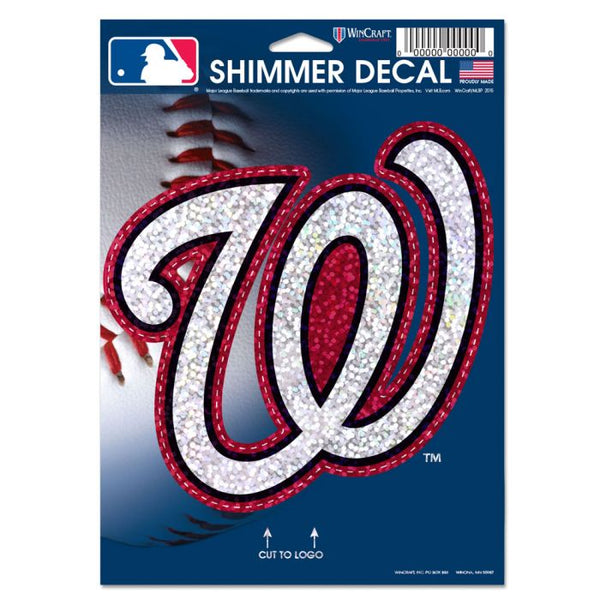 Wholesale-Washington Nationals Shimmer Decals 5" x 7"