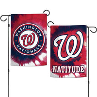 Wholesale-Washington Nationals Tie Dye Garden Flags 2 sided 12.5" x 18"