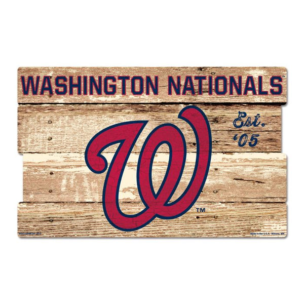 Wholesale-Washington Nationals Wood Sign 19"x30" 3/8" Thick