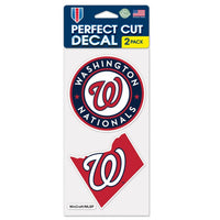 Wholesale-Washington Nationals state shape Perfect Cut Decal Set of two 4"x4"