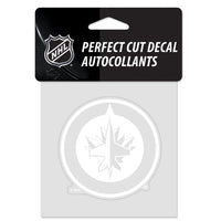 Wholesale-Winnipeg Jets Perfect Cut White Decal 4" x 4"