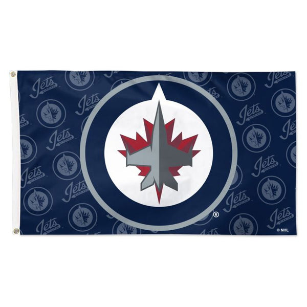 Wholesale-Winnipeg Jets Step and Repeat Flag - Deluxe 3' X 5'