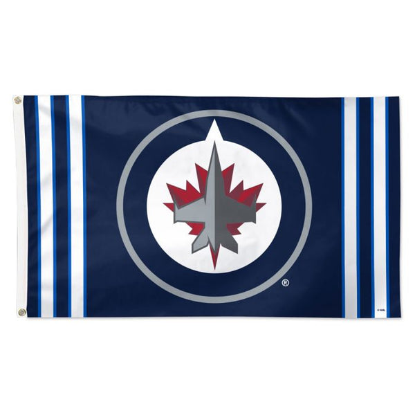 Wholesale-Winnipeg Jets V STRIPE Flag - Deluxe 3' X 5'