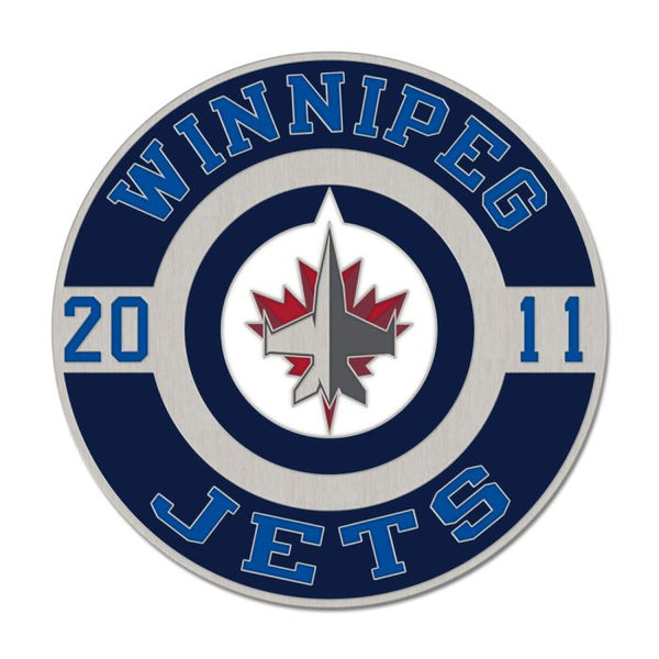 Wholesale-Winnipeg Jets round est Collector Enamel Pin Jewelry Card