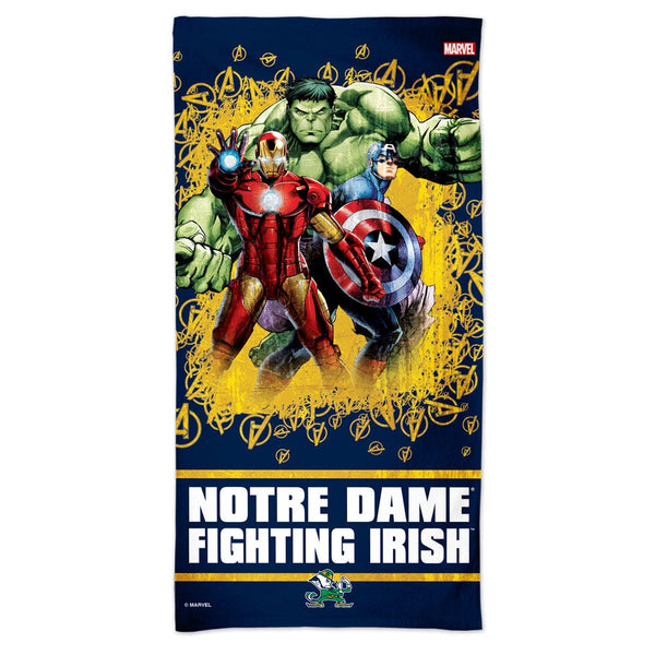 Notre Dame Fighting Irish / Marvel (C) 2021 Marvel Spectra Beach Towel 30"  x 60"