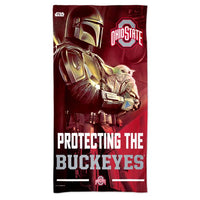 Wholesale-Ohio State Buckeyes / Star Wars MANDALORIAN Spectra Beach Towel 30" x 60"