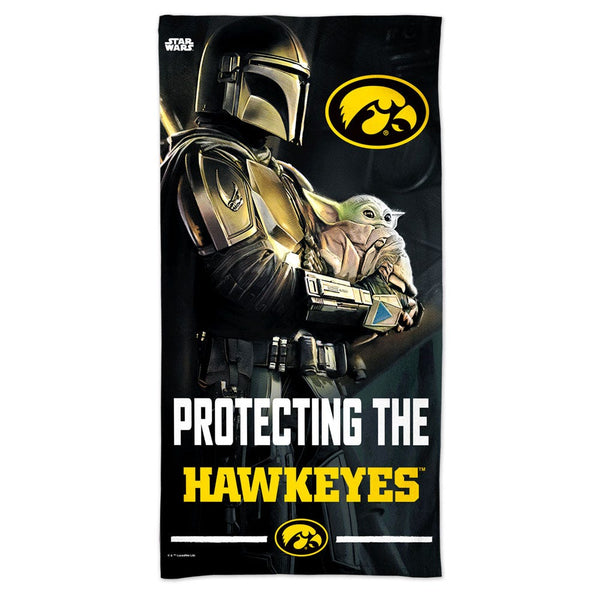 Iowa Hawkeyes / Star Wars MANDALORIAN Spectra Beach Towel 30"  x 60"