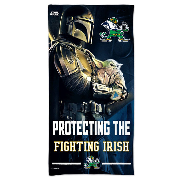 Notre Dame Fighting Irish / Star Wars MANDALORIAN Spectra Beach Towel 30"  x 60"