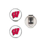 Wholesale-Wisconsin Badgers Hat Clip w/2 Markers, clamshell