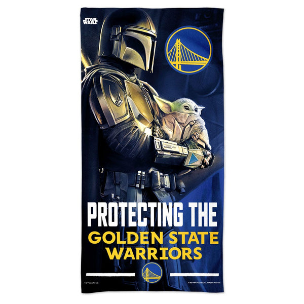 Golden State Warriors / Star Wars Mandalorian Spectra Beach Towel 30"  x 60"