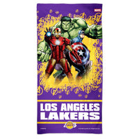 Los Angeles Lakers / Marvel (c) 2021 MARVEL Spectra Beach Towel 30"  x 60"