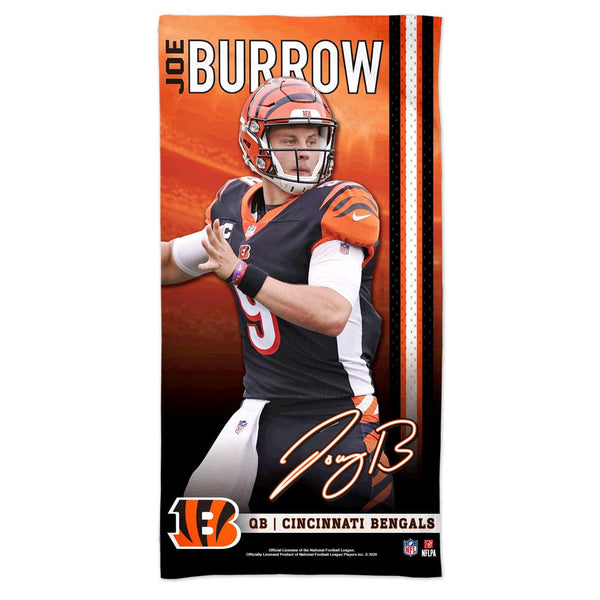 Cincinnati Bengals Spectra Beach Towel 30"  x 60" Joe Burrow