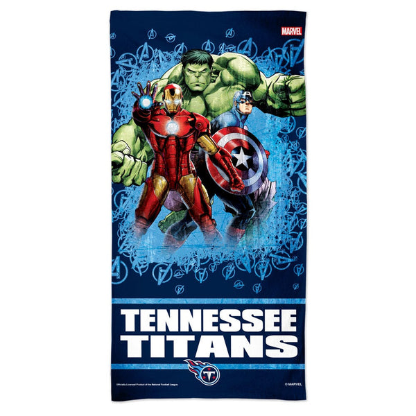 Tennessee Titans / Marvel (c) 2021 MARVEL Spectra Beach Towel 30"  x 60"