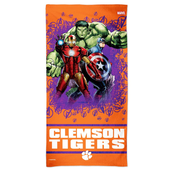 Clemson Tigers / Marvel (c) 2021 MARVEL Spectra Beach Towel 30"  x 60"