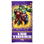 LSU Tigers / Marvel (c) 2021 MARVEL Spectra Beach Towel 30"  x 60"