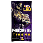 LSU Tigers / Star Wars MANDALORIAN Spectra Beach Towel 30"  x 60"