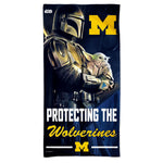 Michigan Wolverines / Star Wars MANDALORIAN Spectra Beach Towel 30"  x 60"