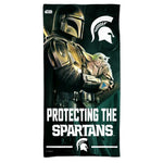 Wholesale-Michigan State Spartans / Star Wars MANDALORIAN Spectra Beach Towel 30" x 60"