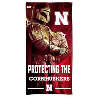 Wholesale-Nebraska Cornhuskers / Star Wars Mandalorian Spectra Beach Towel 30" x 60"