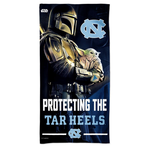 North Carolina Tar Heels / Star Wars Mandalorian Spectra Beach Towel 30"  x 60"
