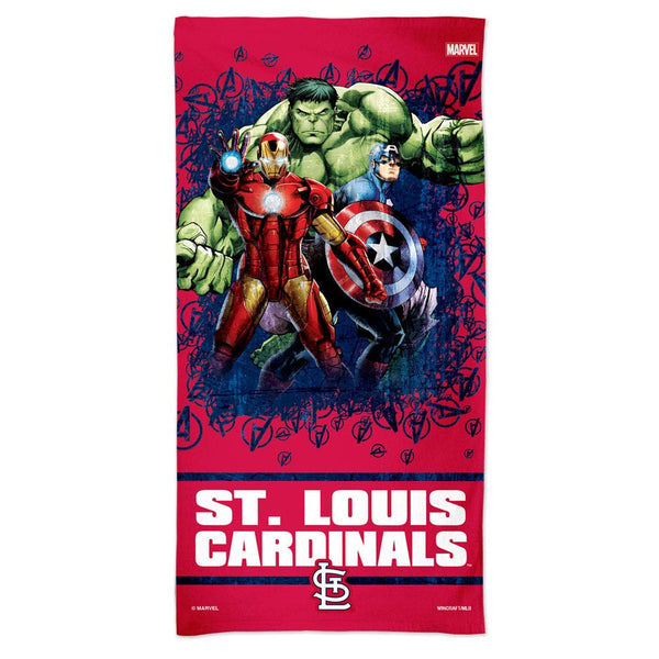 St. Louis Cardinals / Marvel (c) 2021 MARVEL Spectra Beach Towel 30"  x 60"