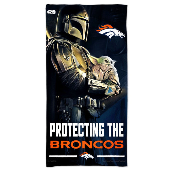 Denver Broncos / Star Wars Mandalaorian Spectra Beach Towel 30"  x 60"