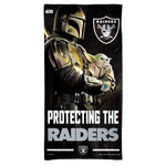 Las Vegas Raiders / Star Wars Mandalaorian Spectra Beach Towel 30"  x 60"