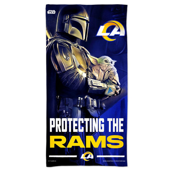 Los Angeles Rams / Star Wars Mandalaorian Spectra Beach Towel 30"  x 60"