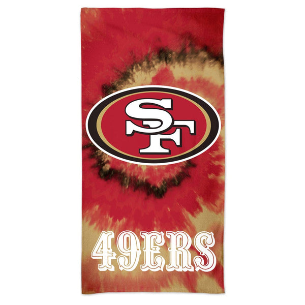 San Francisco 49ers Tie Dye Spectra Beach Towel 30"  x 60"