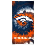 Denver Broncos Tie Dye Spectra Beach Towel 30"  x 60"
