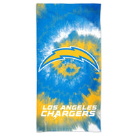 Los Angeles Chargers Tie Dye Spectra Beach Towel 30"  x 60"