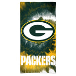 Green Bay Packers Tie Dye Spectra Beach Towel 30"  x 60"