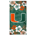 Miami Hurricanes FLORAL Spectra Beach Towel 30"  x 60"