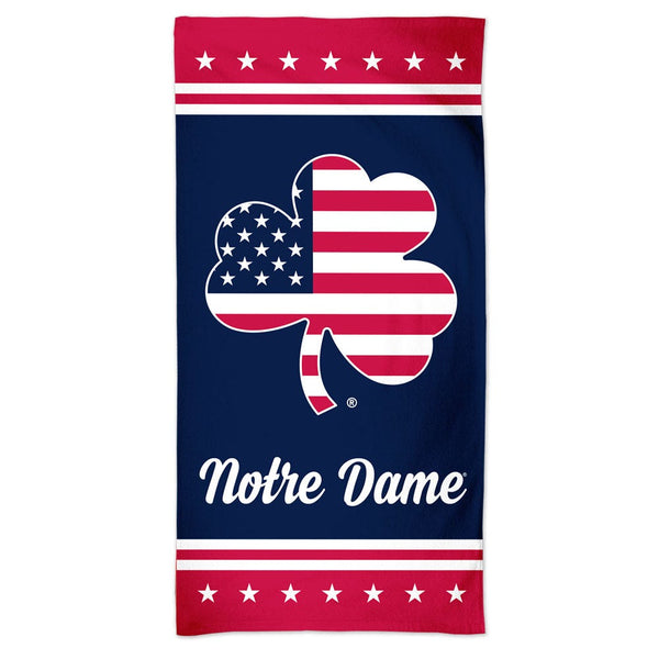Notre Dame Fighting Irish PATRIOTIC Spectra Beach Towel 30"  x 60"