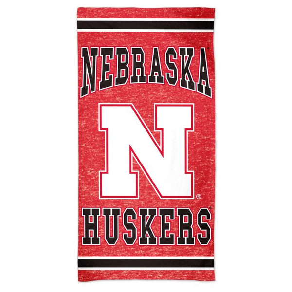 Wholesale-Nebraska Cornhuskers TEAM HEATHERED Spectra Beach Towel 30" x 60"