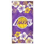 Los Angeles Lakers Floral Spectra Beach Towel 30"  x 60"