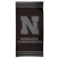 Wholesale-Nebraska Cornhuskers BLACK Spectra Beach Towel 30" x 60"