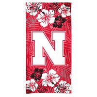 Wholesale-Nebraska Cornhuskers FLORAL Spectra Beach Towel 30" x 60"