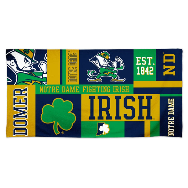 Notre Dame Fighting Irish COLORBLOCK Spectra Beach Towel 30"  x 60"
